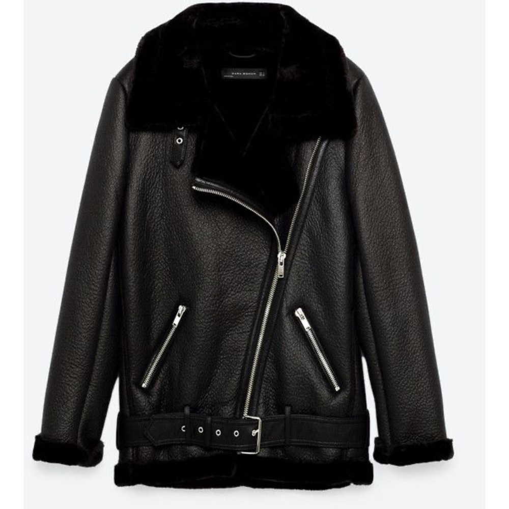Zara Faux Shearling Oversized Coat
